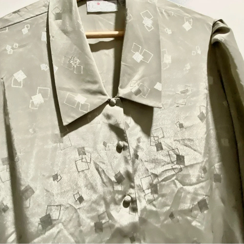 Vintage Feminine Office Secretary Whimsigoth Boho Fairy Grunge Boho Blouse L - Picture 3 of 8